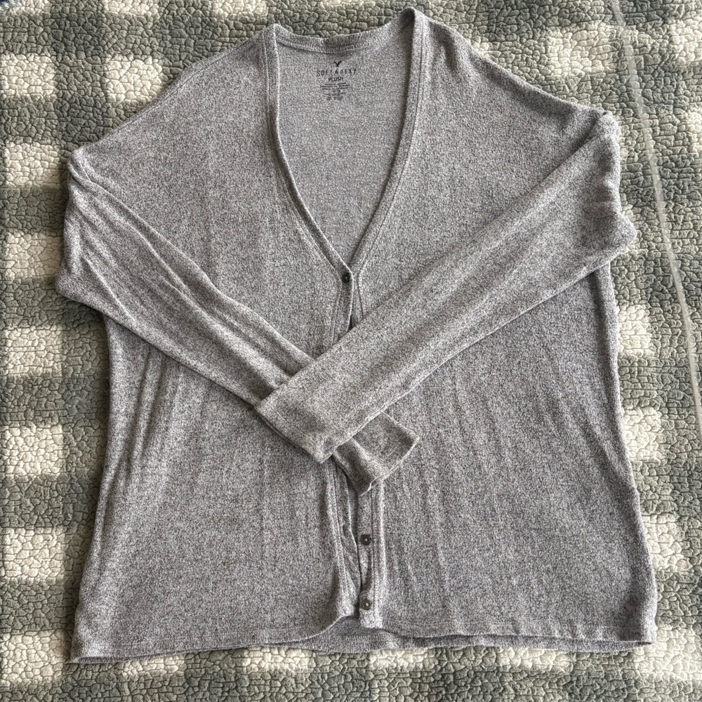 American Eagle Outfitters Light Gray Women's Cardigan